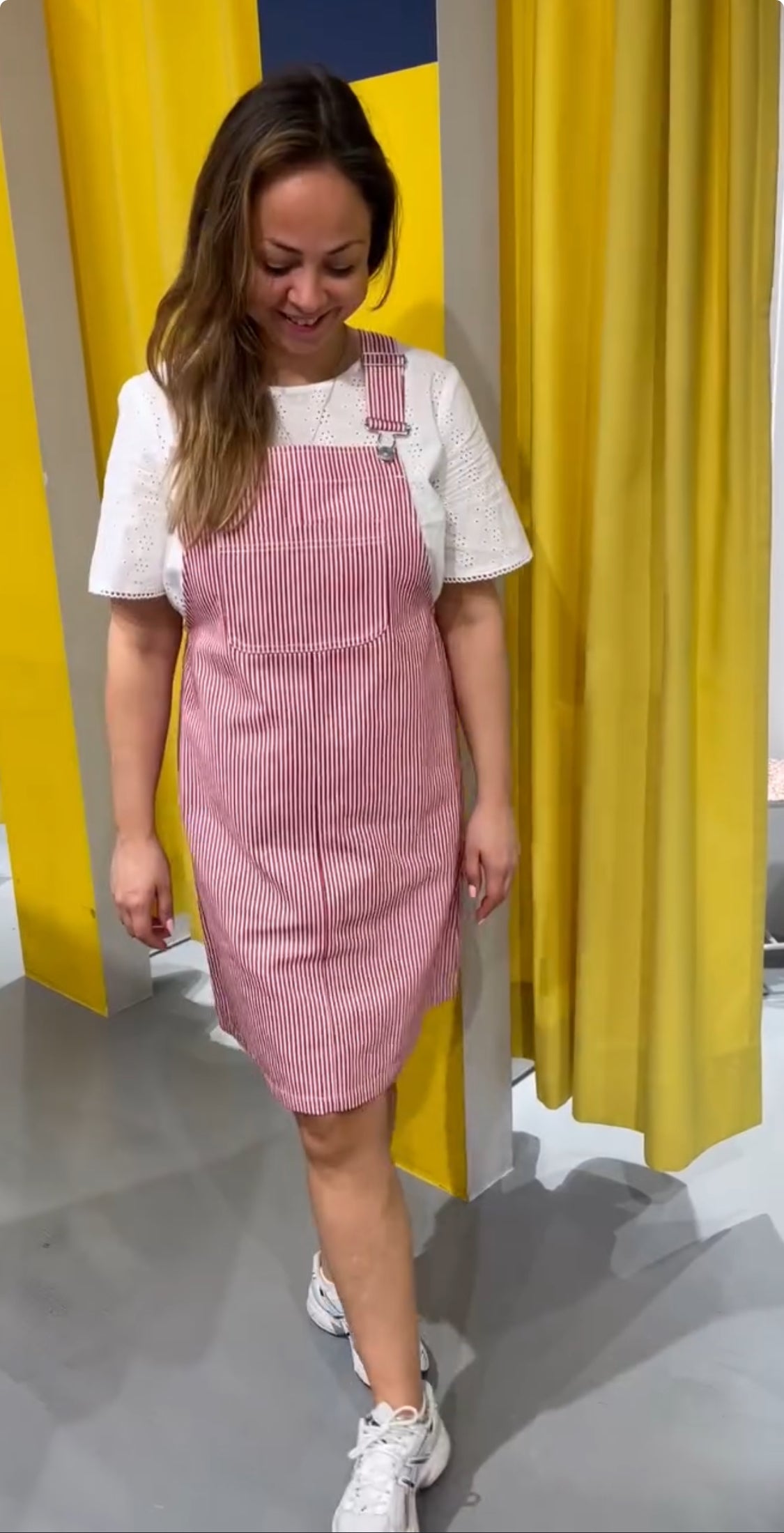 PREORDER: PCALLO DUNGAREE DRESS - Salsa